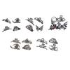 4Pcs Halloween Hair Claws Black Spider Web Skeleton Hand Bat Shape Hair Clips Anti-slip Teeth Back Head Shark Hair Clips