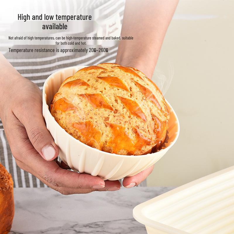 Silicone Bread Fermentation Bowl - High Temp, Food-Grade, Foldable Basket