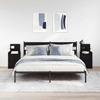 VidaXL Bedside Tables with 2 Drawers 2 Pcs Black Oak 38x34x80 Cm, Bedside Cabinet, Side Table, Bed Cabinet, 861358