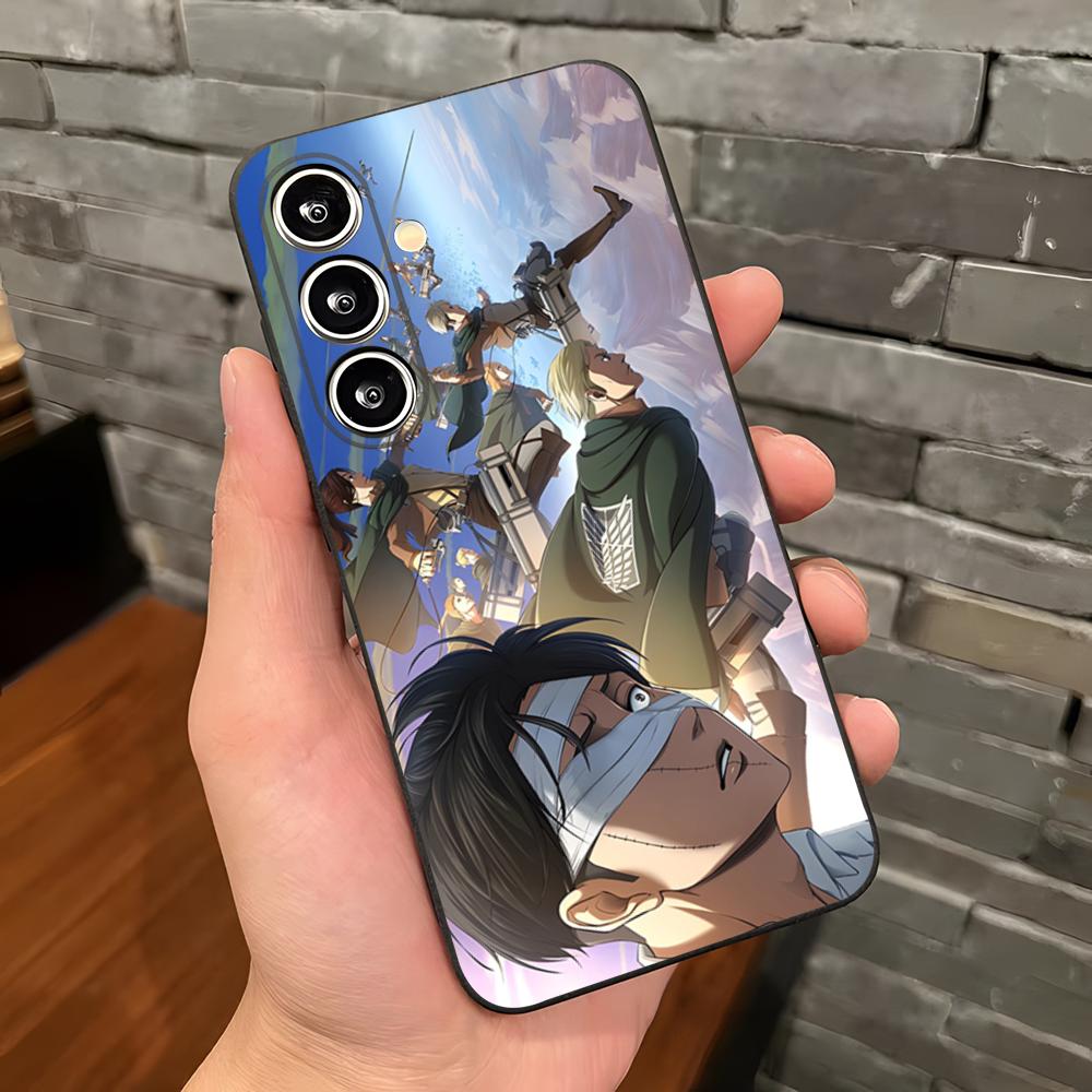 A-Attack On Titan Anime Phone Case For Samsung S26 S25 Plus S20 S20 Plus S22 Ultra S23 FE S21 Plus S21 Ultra Soft Cover