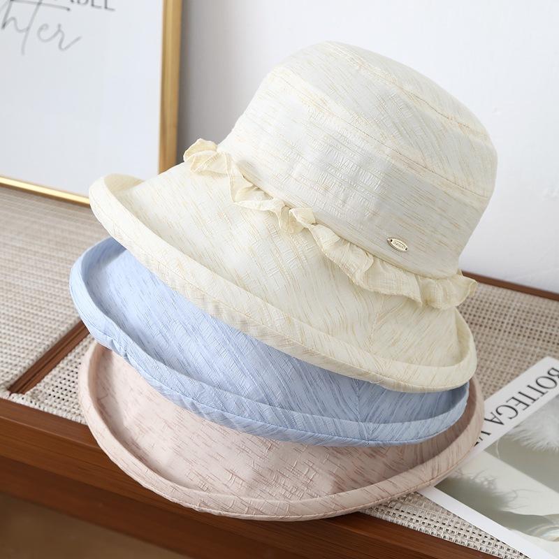 Sweet Floral Bucket Hat Women, Spring Summer Elegant Casual All-Match Packable Hat, Outdoor Visor Sunhat