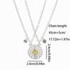 2 Stück/Set Beste Freunde Anhänger Halskette Für Frau Magnetisch Verstellbar Regenbogen Gänseblümchen Liebhaber Zerbrochenes Herz Kette BFF Schmuck Geschenke