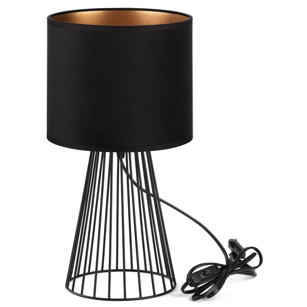 Lampa tornado asbg welur czarny-złoty