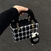 Bag Women's New Handheld Princess Diana Bag Trendy Fashion Women's Feeling Foreign Woolen Messenger Women's Bag Sheep E