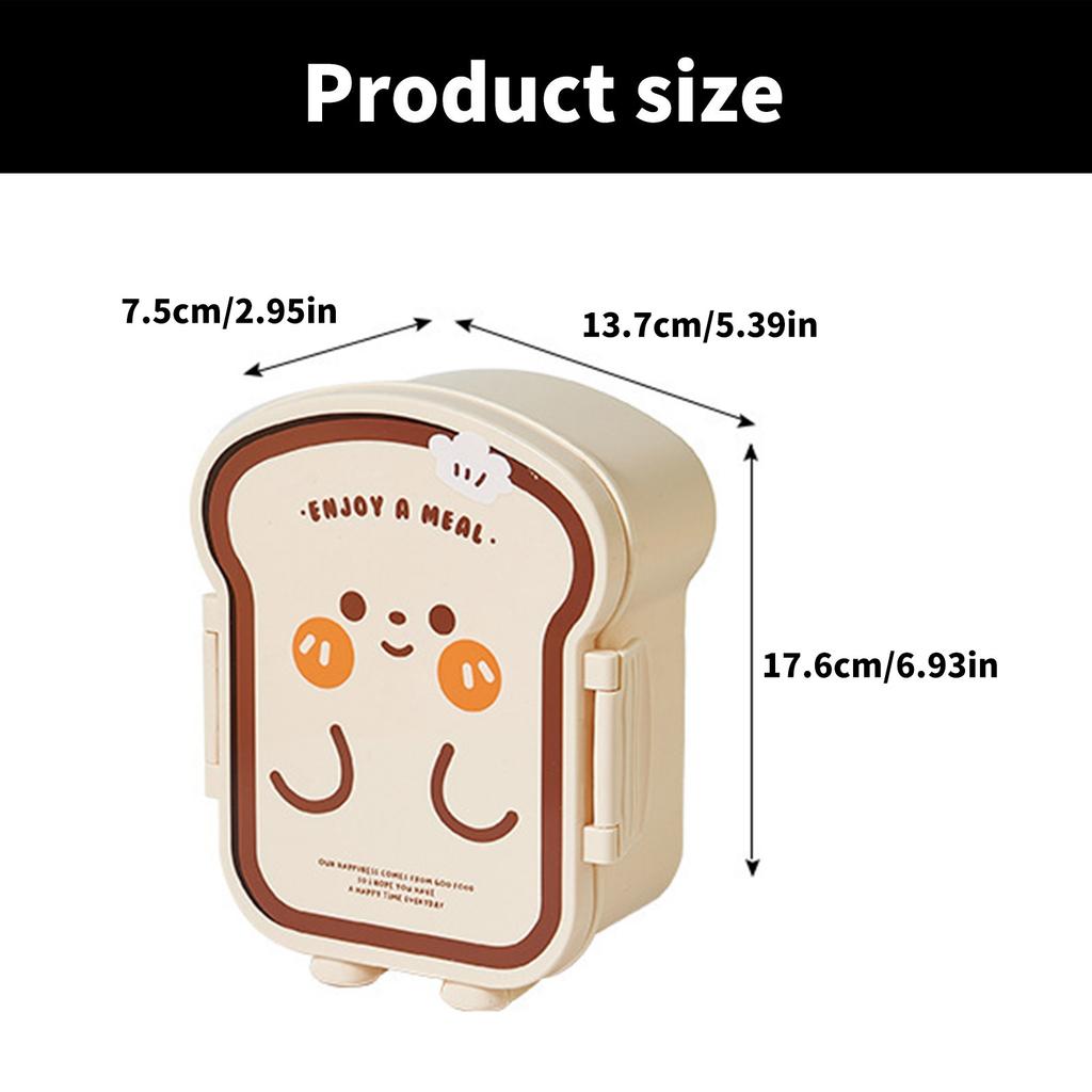 Unikátní tvar chleba Úložný box na potraviny Potravinářská plastová textura Obědový box Vhodný pro studenty a profesionály