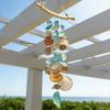 Campanillas de Viento Costeras, Adornos Colgantes Estilo Playa, Hechos de Madera Flotante Natural, Vidrio Marino y una Mezcla de Conchas Marinas