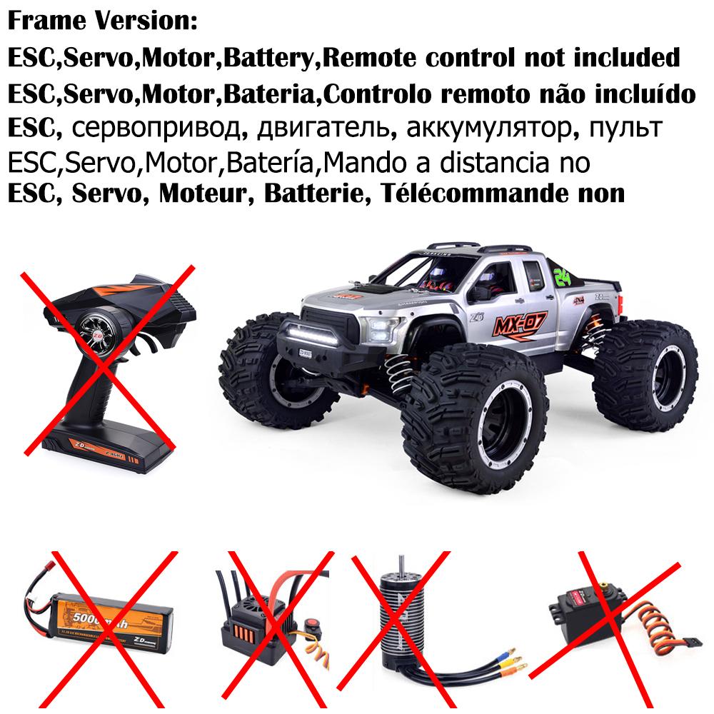 

1/7 ZD Racing MX-07 4WD RC Car Brushless 150A 160A 8S 80 км/ч Высокоскоростной внедорожный монстр-трак Hobbywing MAX6 радиоуправляемая машина