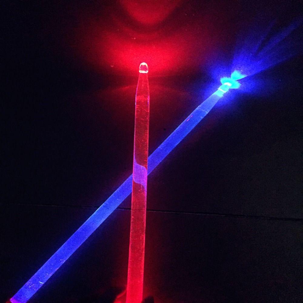 2Pcs Colorful 5A Luminous Drum Stick Acrylic Cymbals for Drums Stage Performance