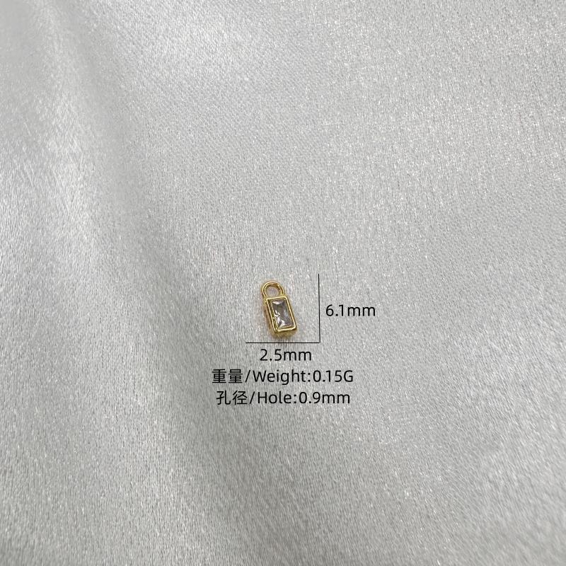 S925 Silver Mini Water Droplet Heart Round Pendant Charms Zircon Pendant Accessories for Necklace Jewelry Making SD12
