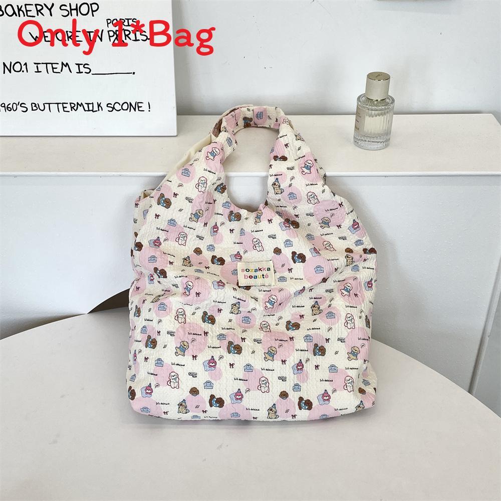 Street Style Tote Bag For Women With Embossed Pattern And Polyester Material For Daily Use