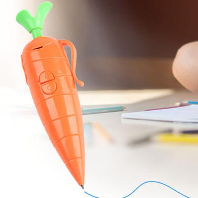 Carrot Recorder Pen Cute Ballpoint with 20s Recording Playback Function Smooth Writing Tool Student Learning Stationery