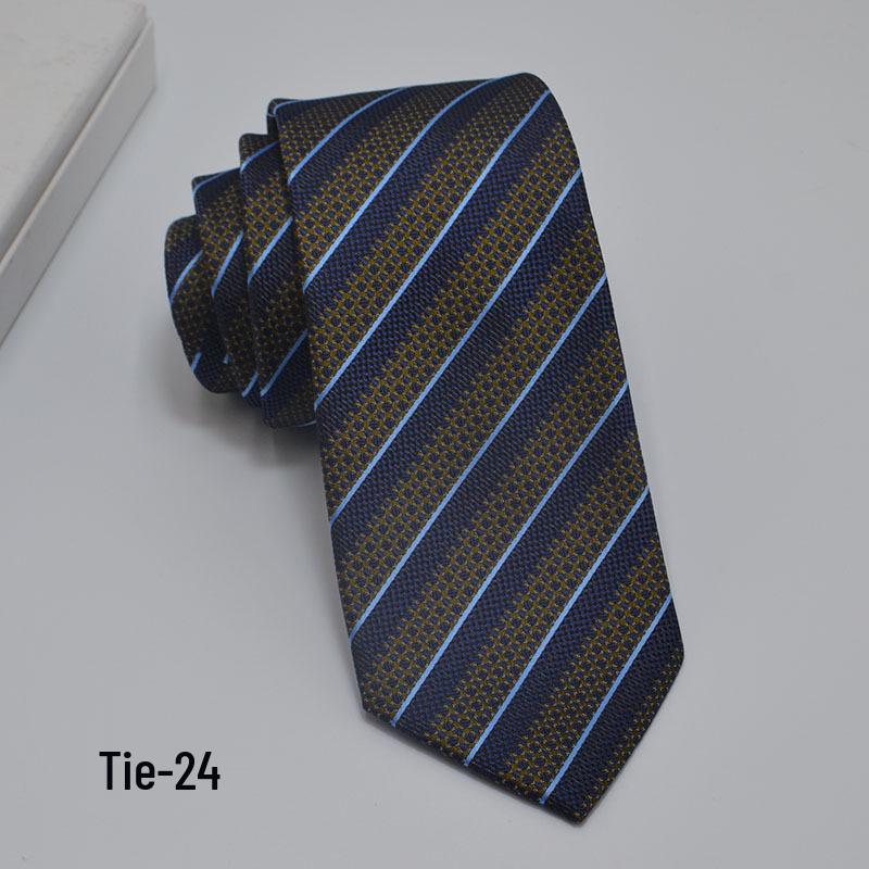 Men's 8cm Jacquard Polyester Tie - Business Formal and Casual High-Class Style