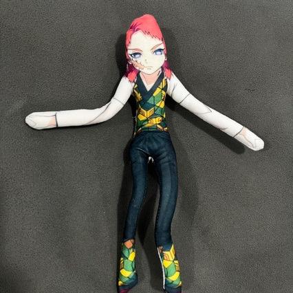 Demon Slayer Akaza Poseable Plush Doll Built-in Wire Stuffed Figure Infinite Castle Mugen Train Collectible Toy For Anime Fans Cuddly Fluffy Huggable