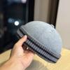 Korean Style Knitted Retro Melon Skin Hat for Men and Women in Autumn and Winter Hip Hop Yuppie Street Kittens Versatile Baotou Landlord Hat