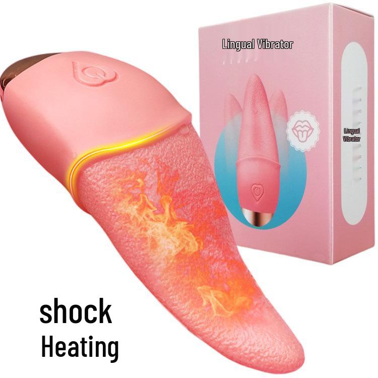 Electric Vibrating Massager for Women - Dual Licking Tongue with Warming Feature