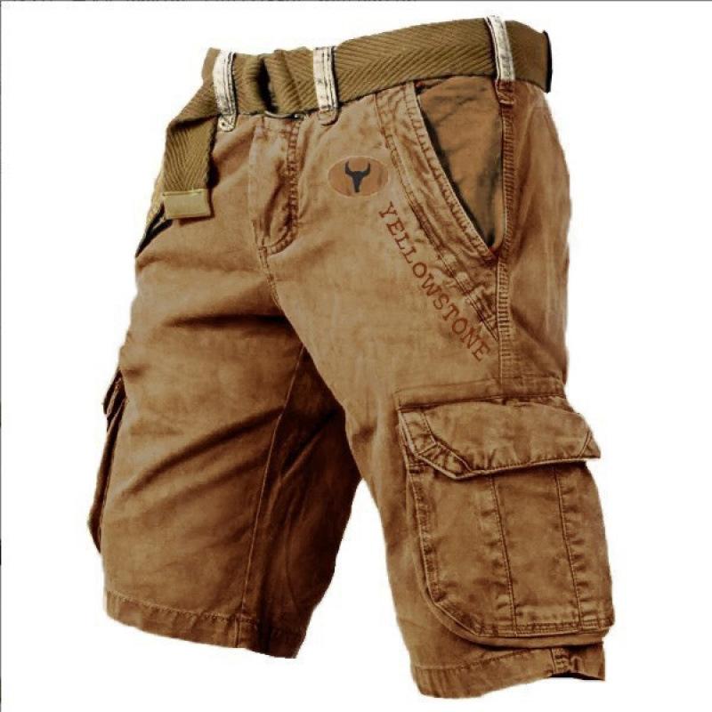 MY OWN STYLE Heren Cargo Shorts Print Meerdere Zakken Knielengte Casual Outdoor Tactische Wandelshorts XL