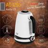 Bouilloire, Vintage, 1,7 L, sans BPA, Contrôle de Température, Inox., sans Fil Adler AD1295 2200W Blanc 39242