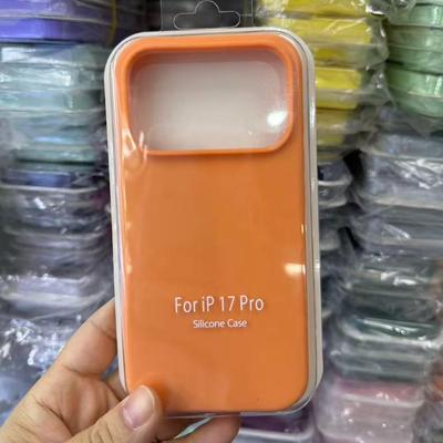Coque Style INS Couleur Bonbon Silicone Liquide Toucher Peau Pour iPhone 17 Pro Max 16 15 14 Protection Bouton Tactile Caméra Avec Boîte Anti-Chute Housse Antidérapante