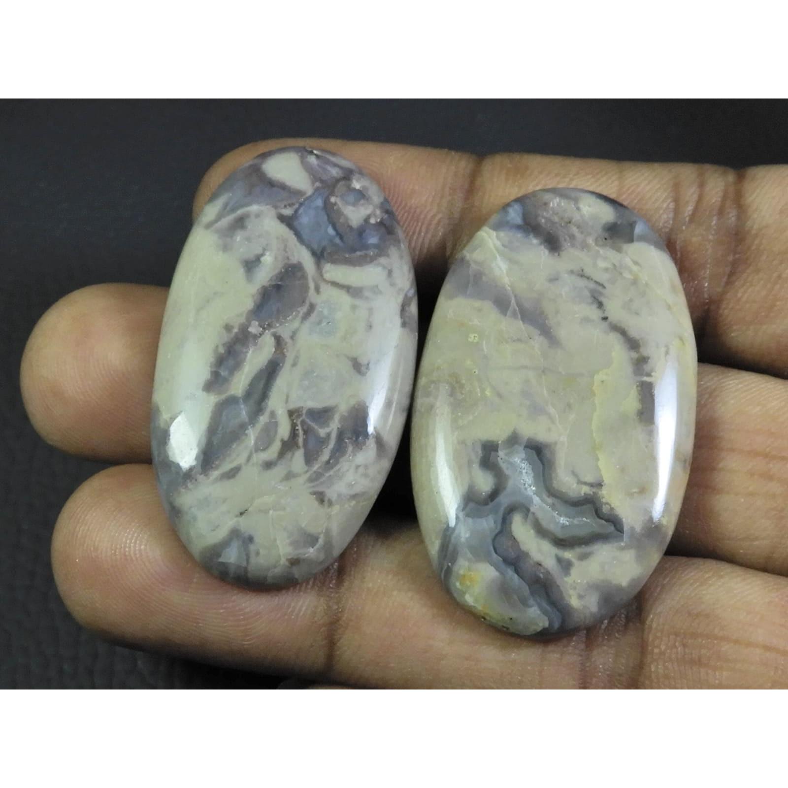 

118Cts. Natural Coffee Bean Jasper Oval Cabochon Loose Gemstone 2 Pcs Lot A-325