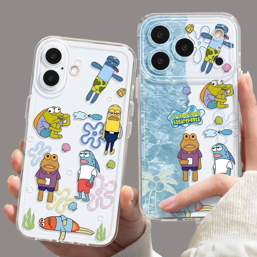 Cartoon mobile phone case is suitable for Apple 15 Beechburg iPhone17/16pm funny with bracket 14pro soft and transparent.