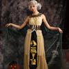 Halloween Costume Egyptian Goddess Cosplay Cleopatra Slip Dress Women