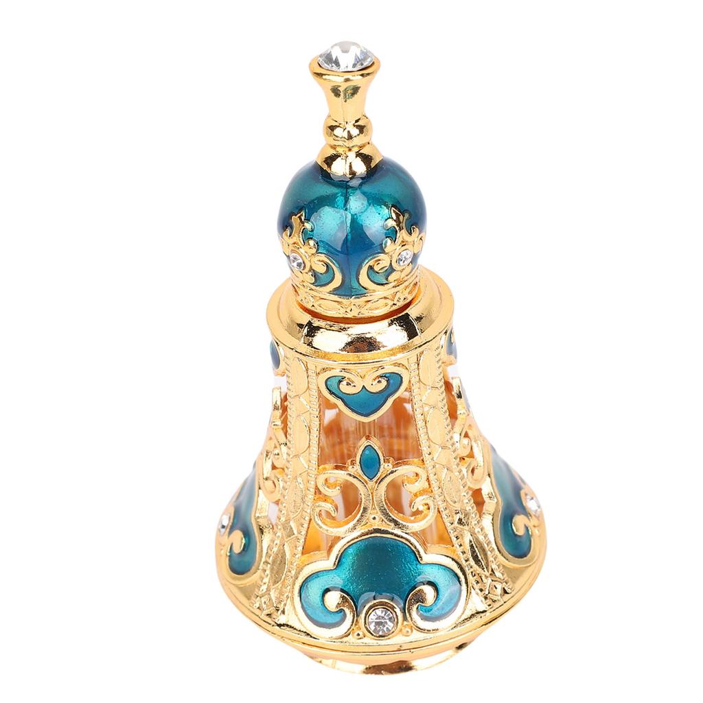 Vintage Perfume Bottle Reusable Zinc Alloy Middle Eastern Hollow Out Sealed Liquid Bottle