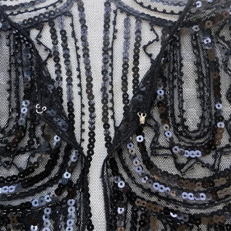 Bead Sequins Detailed Shawl Scarf for Special Occasion Unique Sequined Accessory for Trendy Outfits