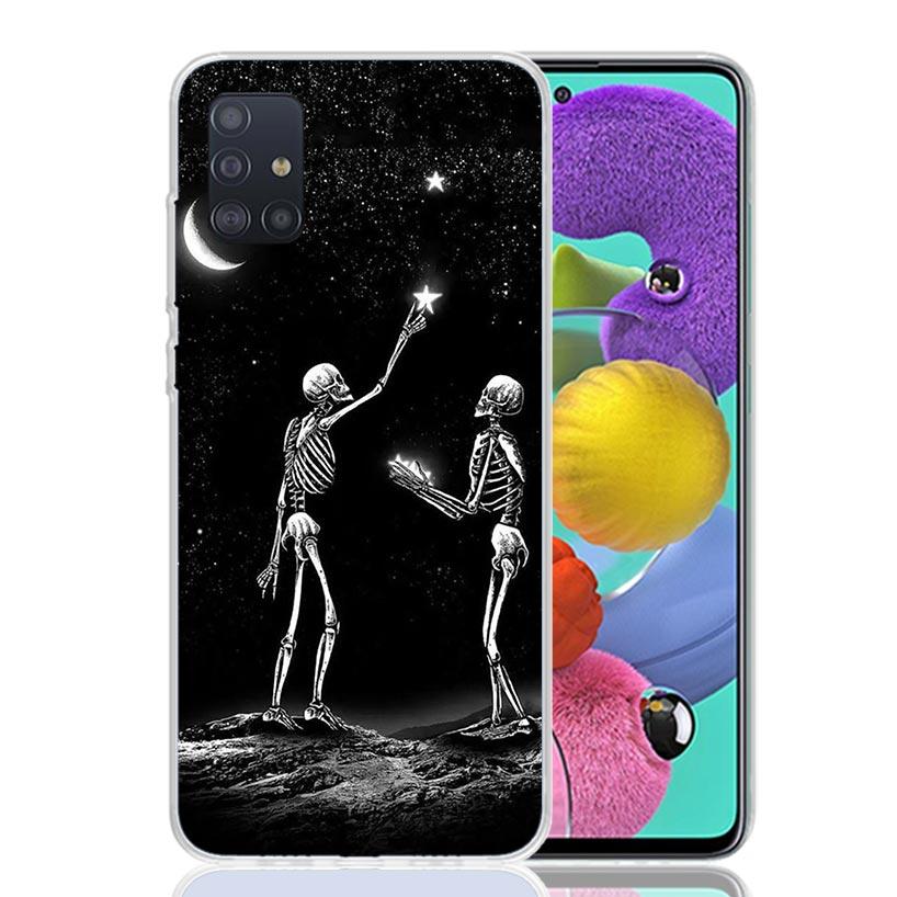 Anatomy Skeleton Heart Lovey Kiss Phone Case For Samsung Galaxy A52 A32 A22 A12 A02S A50S A30S A51 A31 AA71 Note 20 Ultra 10 S10