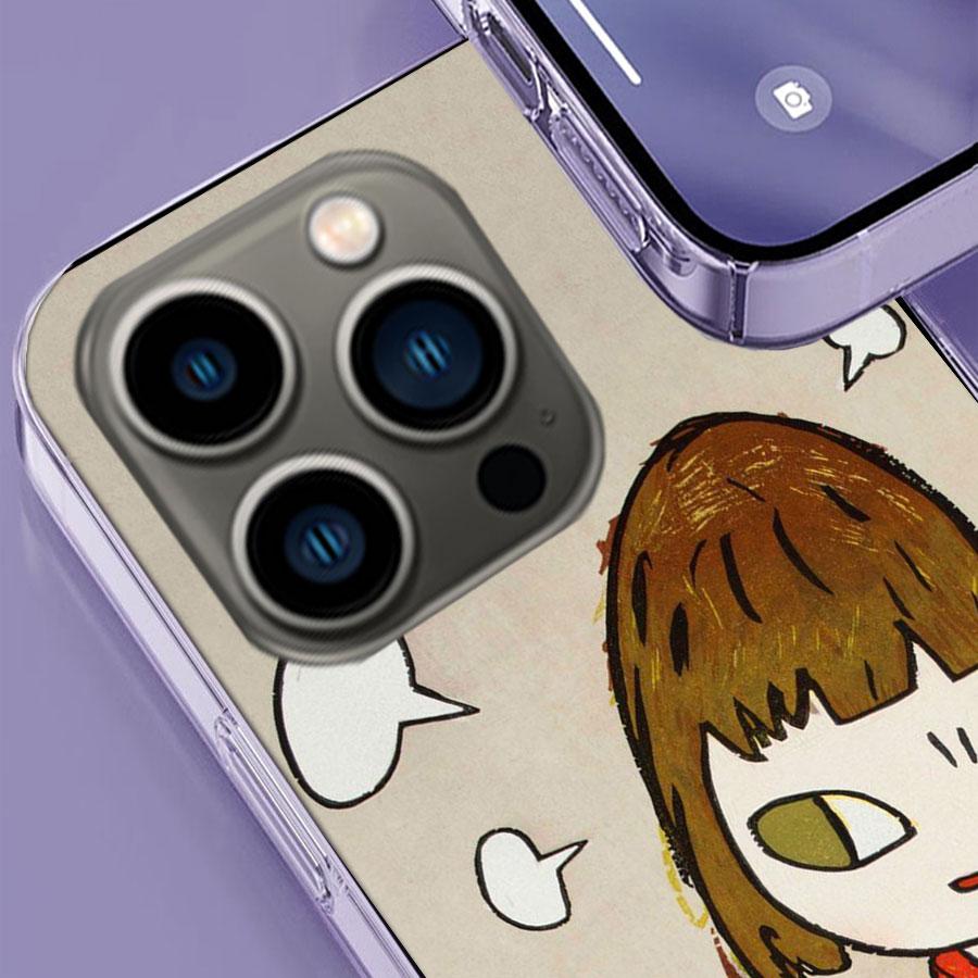 Cute Nara Yoshitomo Art Phone Case For Iphone 17 Air 15 Pro 14 Plus 16 Pro Max 17E 16E 12 13 Mini 11 Cover Cute Fundas