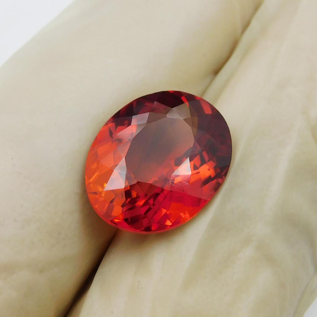 CERTIFIED 5.65 Ct Natural Orange Sapphire Oval Cut Gemstone Best Gift For Dad P-63-sa