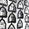 Halloweenská fóliová třásňová opona Metalická bílá Duch Třpytivý streamer Halloweenská párty Fotokoutky Pozadí na zeď Dveře Vnitřní Venkovní Dekorace