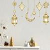 Style Golden Chandelier, Star Moon Wall Sticker Window Sticker Door Sticker Holiday Home Decoration Sticker Pvc Self Adhesive