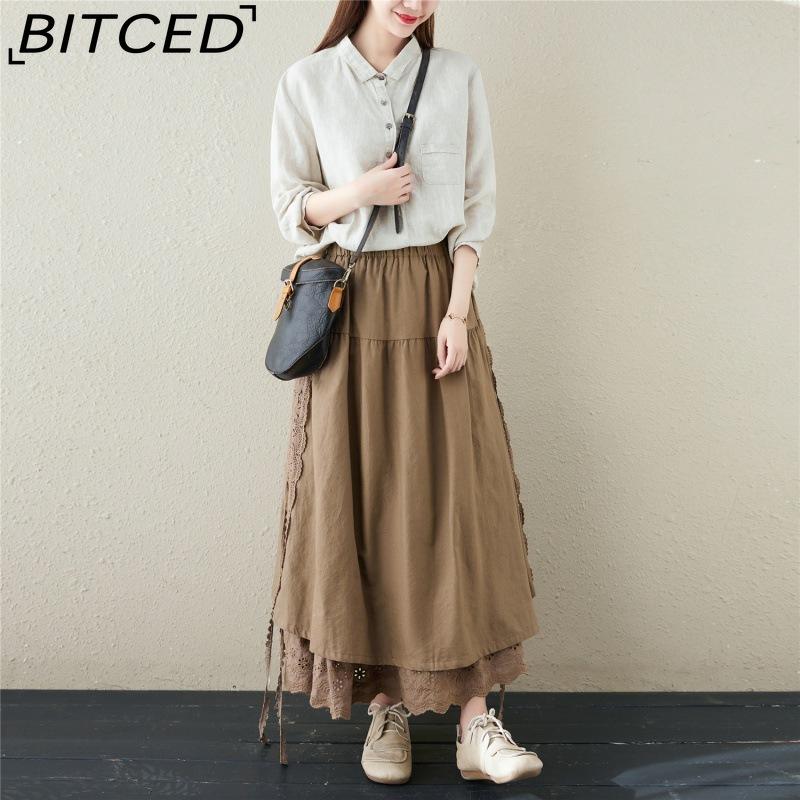 BITCED Damenmode Lässig Sommer Frühling Rock