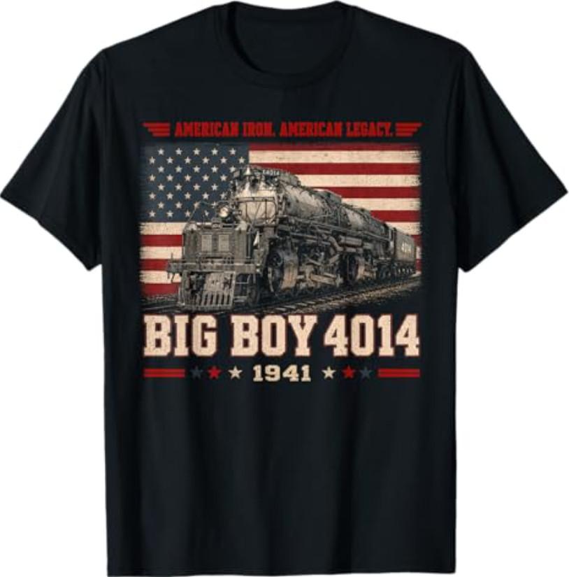 Big Boy 4014 Vintage Steam Locomotive Railroad Train Engine T-Shirt S разноцветный