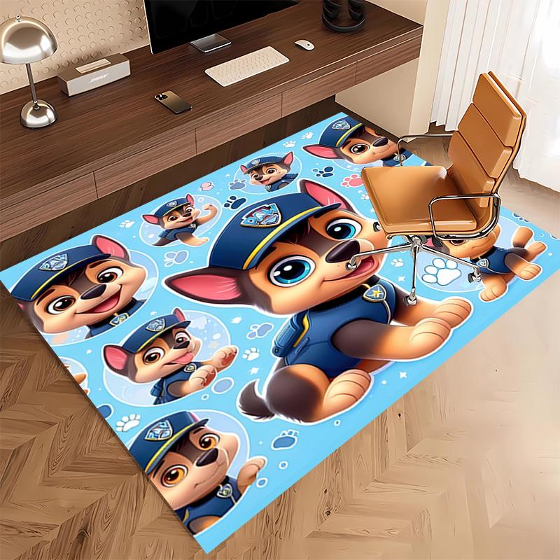 1pc Paw Patrol characters Print Area Rug - Soft, Washable Non-Slip Indoor Mat, Living Room, Home Office Decorative Rug,Office Decorative