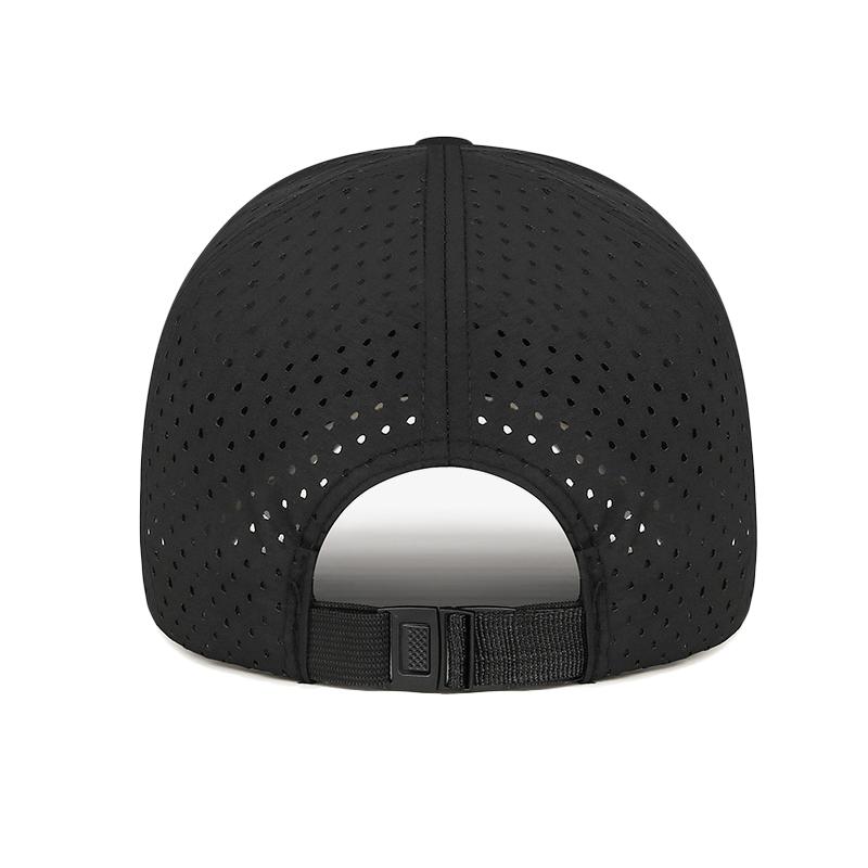 Summer Sunscreen Black Rubber Brim Quick-Drying Baseball Cap Men Embroidered Breathable Cap