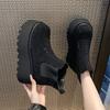 Quality Crystal Platform Ankle Boots Women's High Heels Luxury Shoes Winter Fad Elegant Chelsea Boots New Dress Cozy Mujer Botas