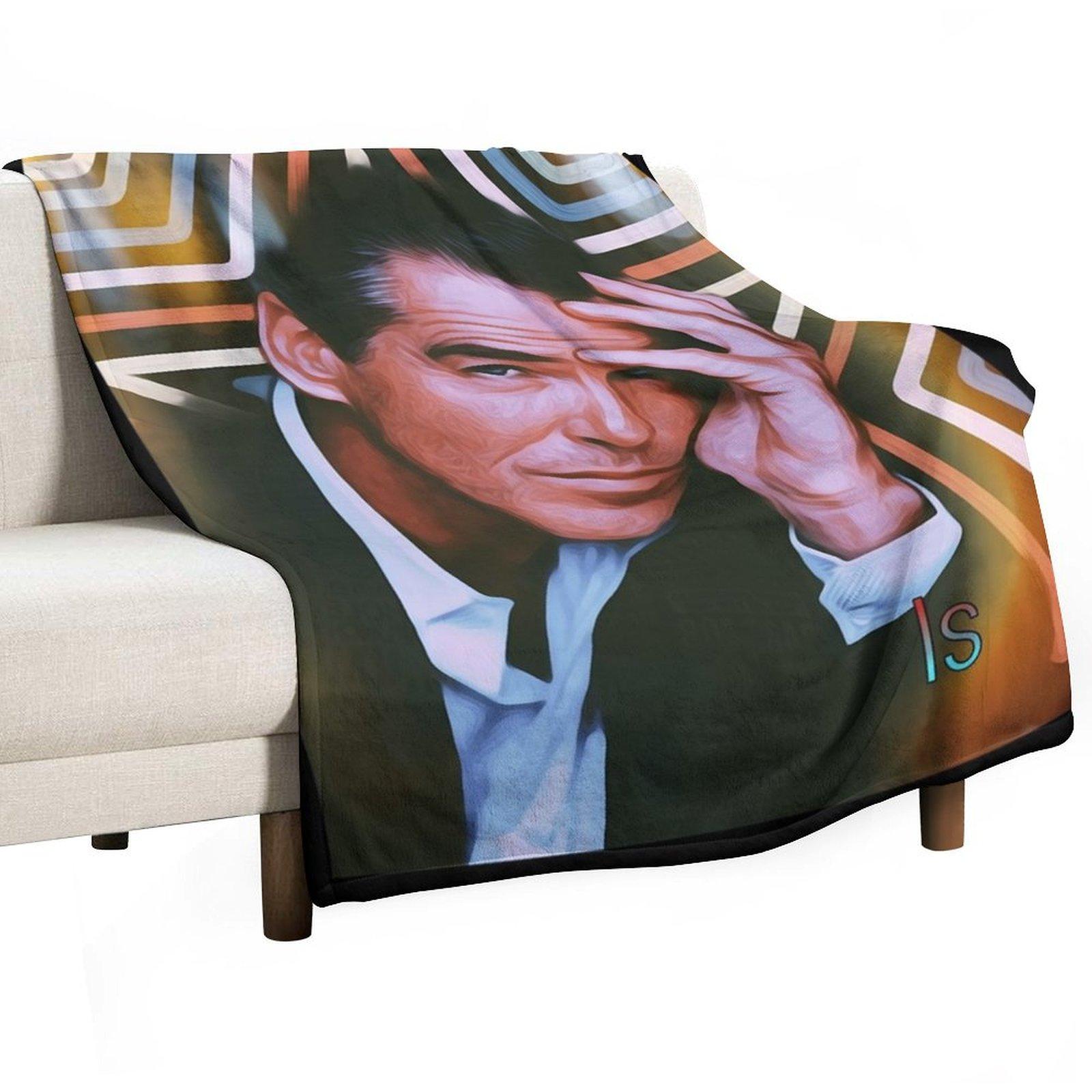 pierce brosnan Throw Blanket Decorative Throw For Decorative Sofa Decoratives Shaggy Blankets 30x40in