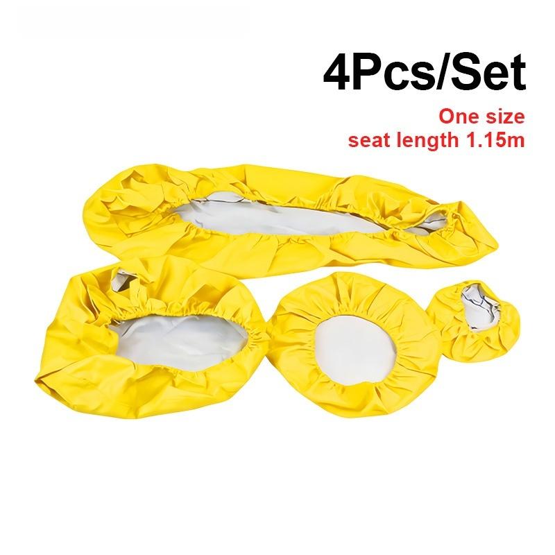 High-Quality Dental Chair Covers Made of PU Leather (Realistic Finish) - 4-Piece Dust-Proof Seat Protector Set - Dental Supplies