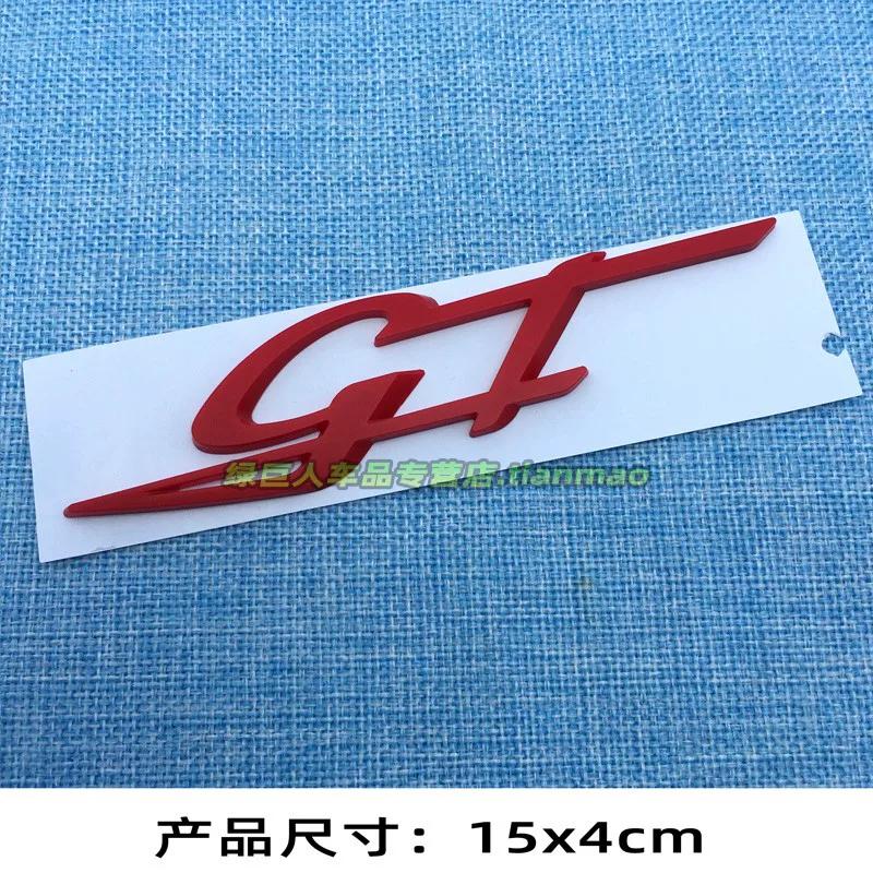 Personalized GT English Car Sticker Car Trunk Decorative Sticker Trunk Upgraded Version Car Logo Body Decorative Sticker
