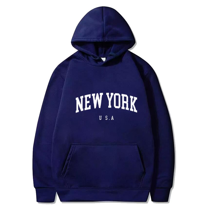 

Simplicity printed New York U.S.A City Sweatshirt Men Women Fashion Y2k Hoodie Unisex black Fleece Long sleeve pullover clothing 3XL