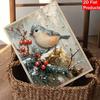 DIY Perlen- und Diamantmalerei-Set für Erwachsene und Anfänger. Wintervogel und Beeren Funkelnde Bastelkunst. Hauptwand-Dekor. Handgemachte Geschenke