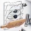 Multifunctional Kitchen Pot and Lid Rack Wall-mounted Storage Rack Cutting Board Storage Rack Silve AVE