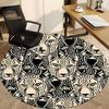 1pc Leopard Pattern Office Round Area Rug, Indoor Mat Suitable For Office, Under Office Chairs Bedroom Living Room Home Decor, Room Deco