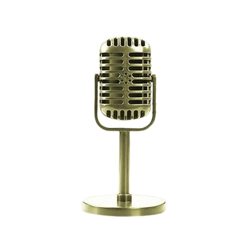 Miniature Simulation Microphone Plastic Dynamic Vocal Microphone Home Decoration