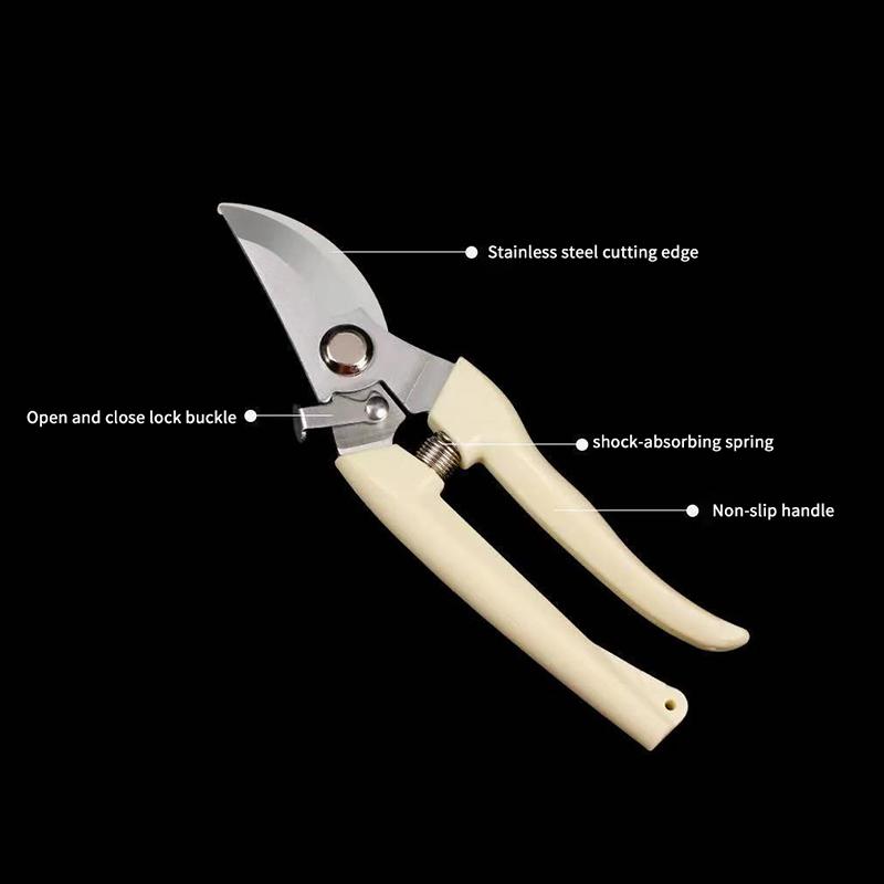 Stainless Steel Scissors Flower Cut Arrangement Pruning Fruit Tree Garden Branch Cutting Household Grafting Gardening Scissors