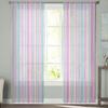 Colorful Striped Texture Tulle Curtains For Living Room Sheer Curtain For Bedroom Window Blinds Voile Curtains