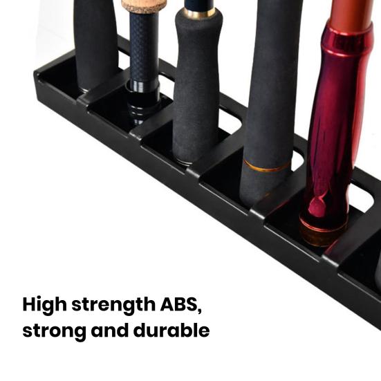 Suporte de parede para vara de pescar 6/8 furos multifuncional vertical horizontal vara de pesca display armazenamento organizador suporte acessórios de pesca