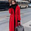 British Style Women's Wool Trench Coat - Winter 2025 Mid-Length, Thickened for Warmth