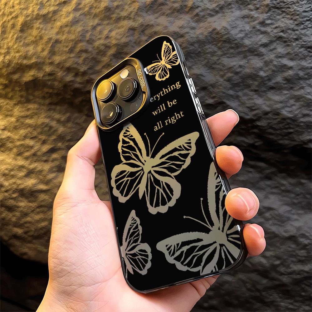 Creative Elegant Butterfly Phone Cover Case for iPhone 17 Pro Max 16 14 Plus 12 Pro 17e 15 13 Air 11